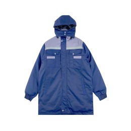 設計男裝冬季加厚工作服     訂製棉衣防寒保暖勞保服   灰色撞色寶藍色  防風預冷  可拆卸帽子 內裡  冷庫   物流    汽修工作服定制   聚酯纖維80% 棉20%   SKWK176 設計男裝冬季加厚工作服     訂製棉衣防寒保暖勞保服   灰色撞色寶藍色  防風預冷  可拆卸帽子 內裡  冷庫   物流    汽修工作服定制   聚酯纖維80% 棉20%   SKWK176